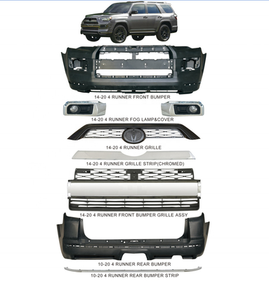Toyota 4 ABS Front And Rear Bumper plástico dos acessórios da alteração do carro do corredor