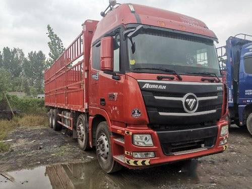 Velocidade 2016 usada do caminhão de reboque 12 da caixa da carga de Cummins 350HP Foton